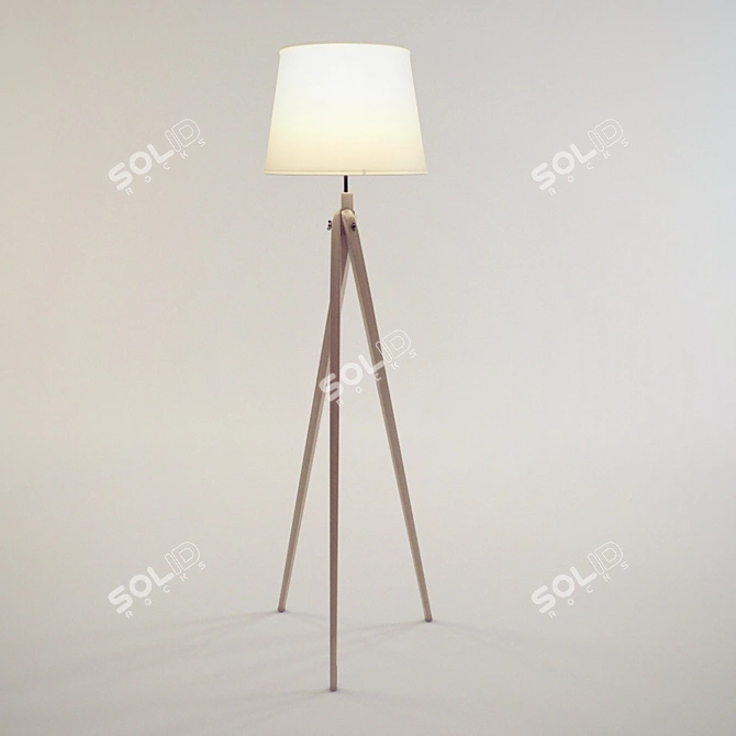 Elegant Flamant Hervey Floor Lamp 3D model image 1