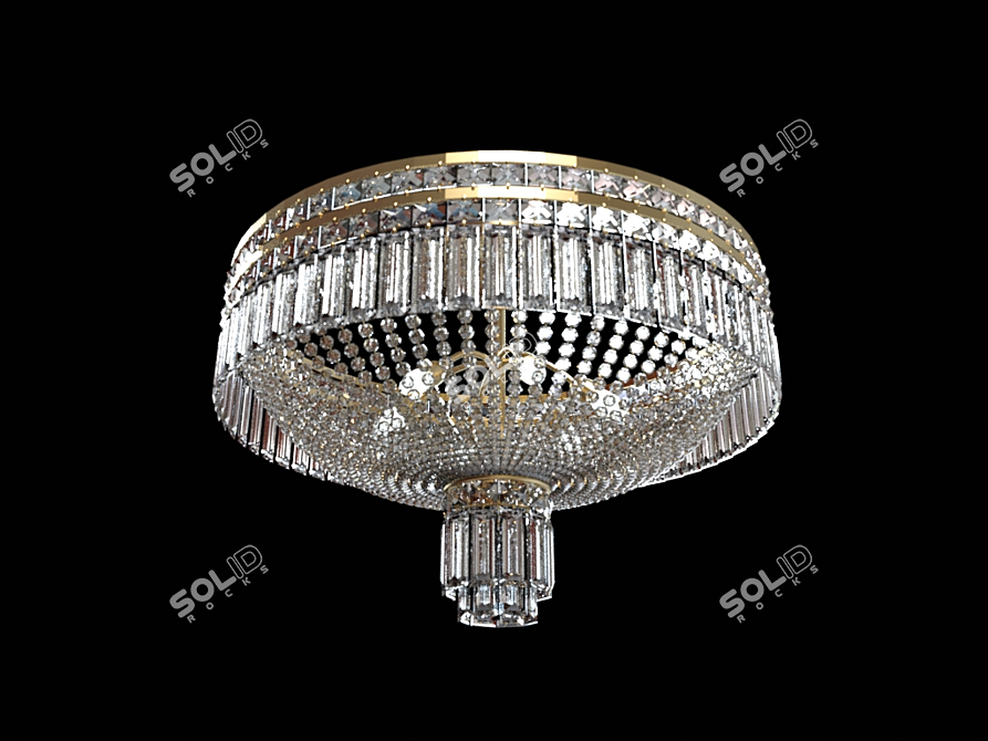 Elegant Crystal Chandelier 3D model image 1