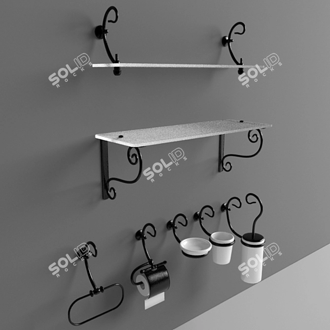 Globo Peastrum Bathroom Accessories 3D model image 1