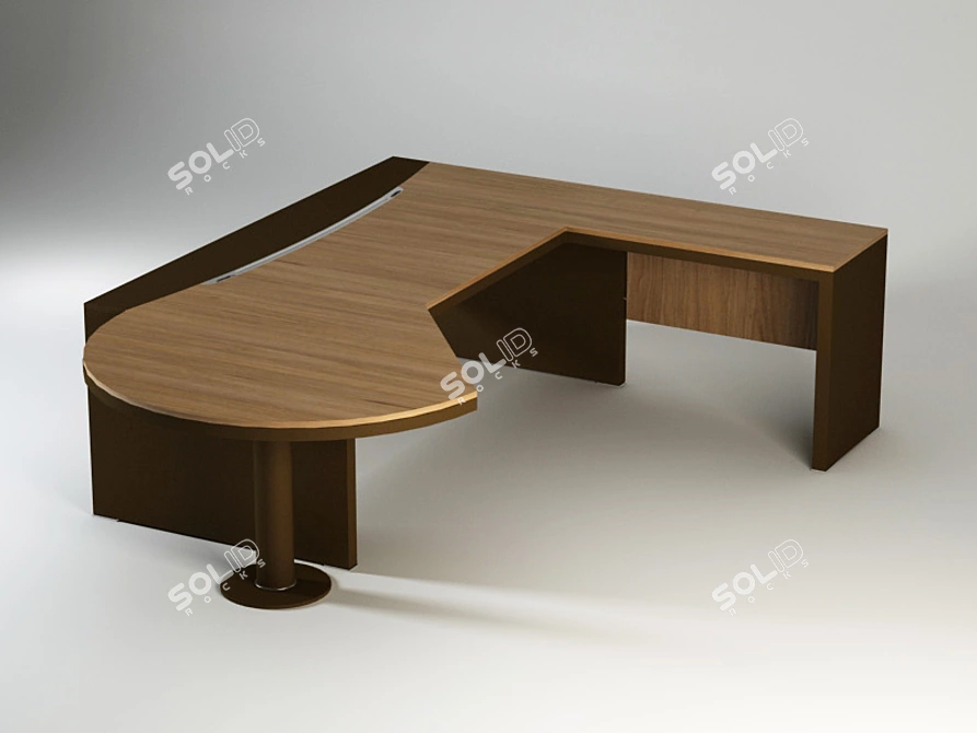 EKO Office Desk - V-Ray Textured Materials 3D model image 1