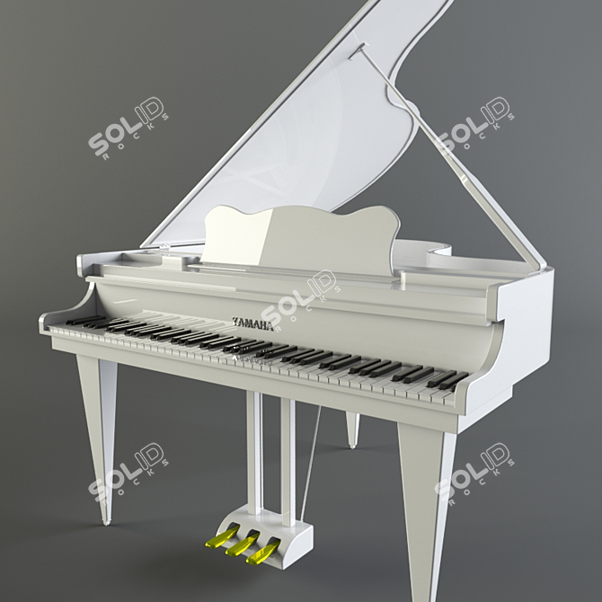 Elegant Grand Piano 3D model image 1