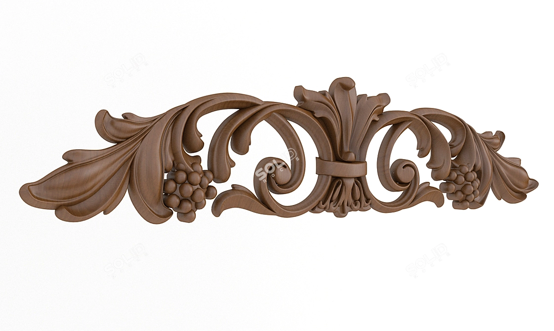 Elegant Wood Panel Thread (OT-464) 3D model image 1