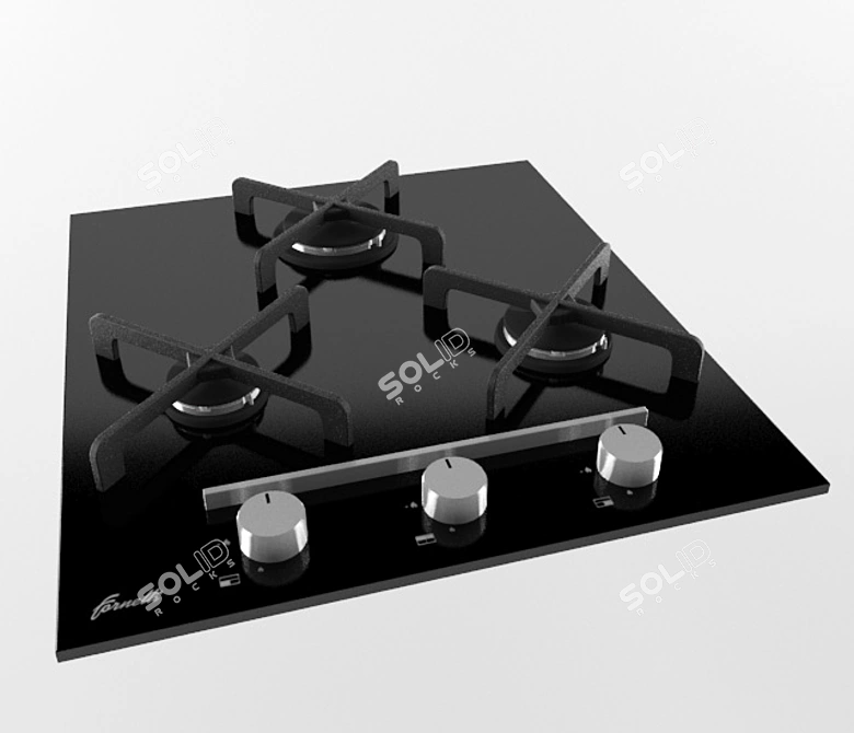 Fornelli 45cm Gas Cooktop 3D model image 1