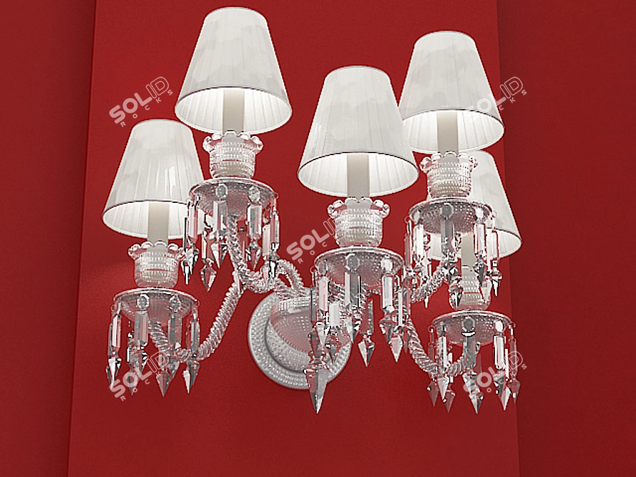 Elegant Zenith Wall Sconce 3D model image 1