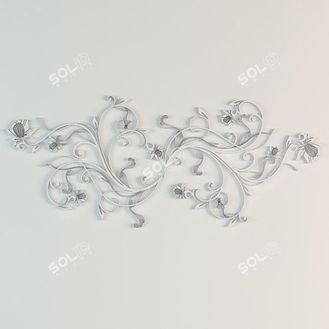 Botanical Pattern, Ornamental 3D model image 1