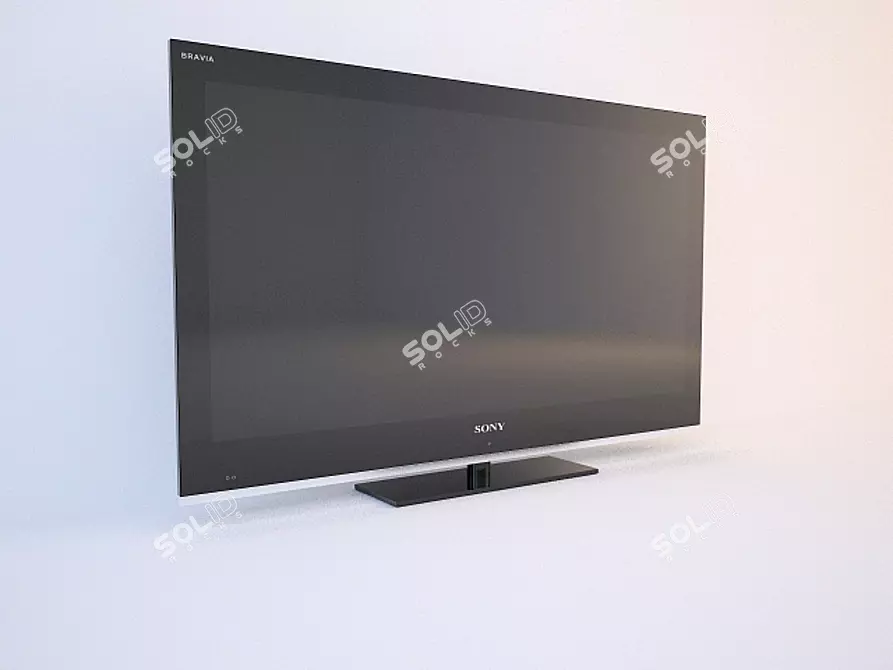 Title: SONY Bravia HD Smart TV 3D model image 1