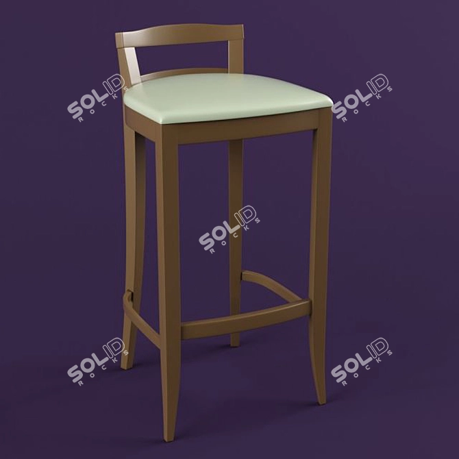 Stylish Bar Stool 3D model image 1