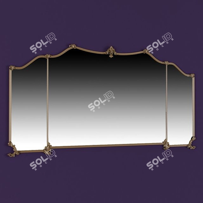 Reflective Elegance: Modern Mirror 3D model image 1