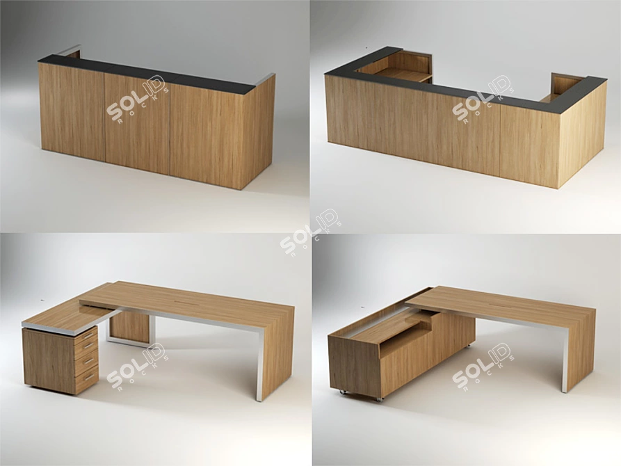 Archiutti Fattore Alpha Office Furniture Set 3D model image 1
