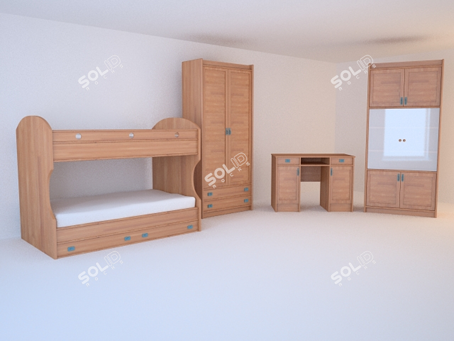 Dreamy Designs: Kids' Furniture 3D model image 1