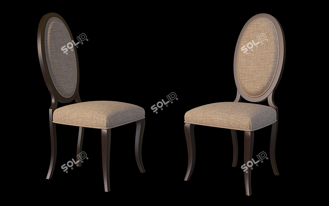 ErgoFit Modern Chair - Black 3D model image 1