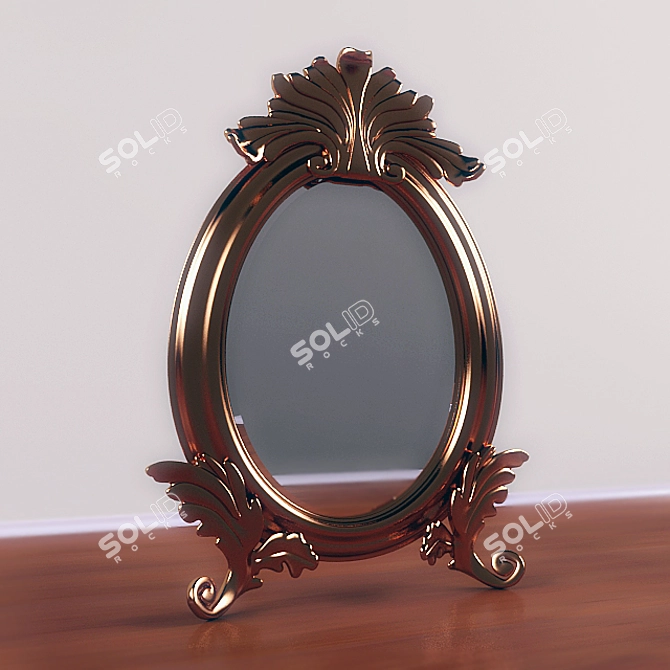 Stylish Tabletop Mirror 3D model image 1