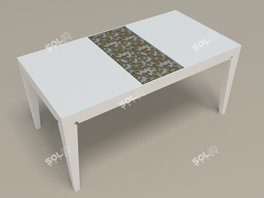 Decorated Table 3D model image 1