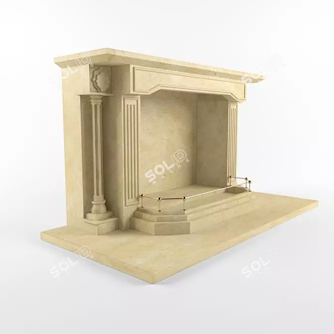 Classic Fireplace 3D model image 1