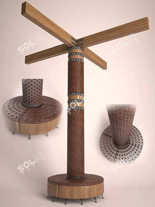 Column with Pufami: 3000mm Height, 330mm Diameter 3D model image 1