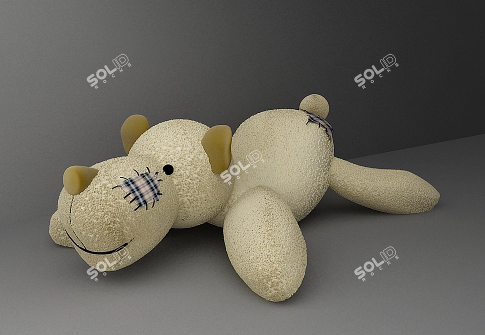 Snuggly Teddy Bear 3D model image 1