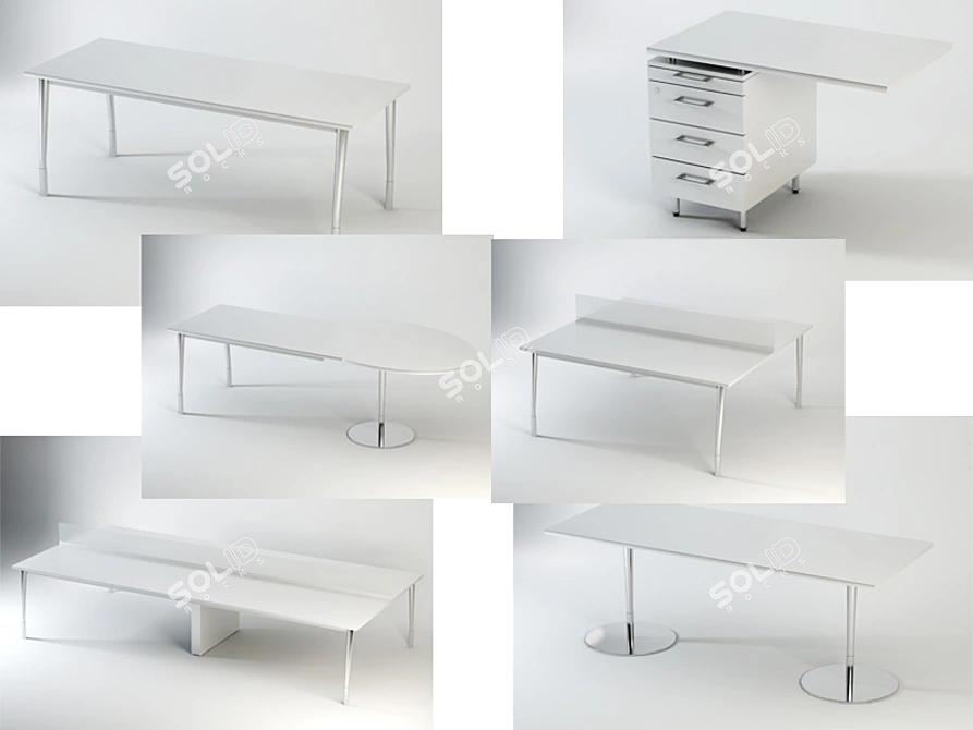 Sleek and Modern Neos Office Furniture 3D model image 1