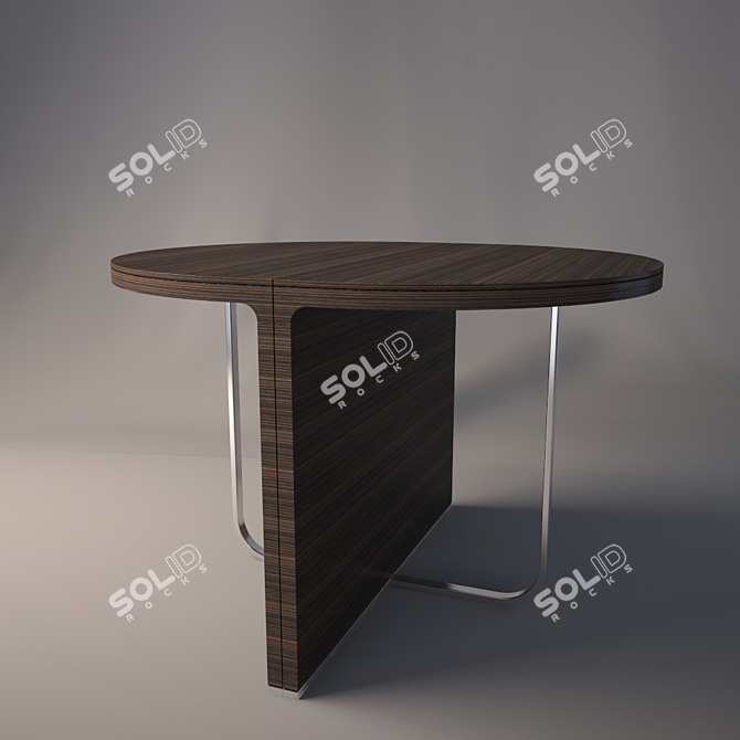 Stylish Wooden Table 3D model image 1