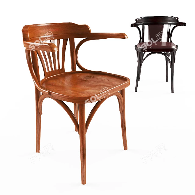 Elegant Tonet Chair 3D model image 1