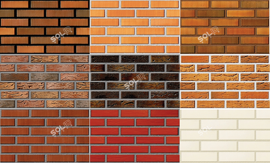 Durable Clinker Bricks 3D model image 1