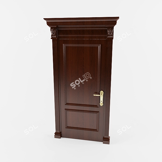 Elegant Textured Door 3D model image 1