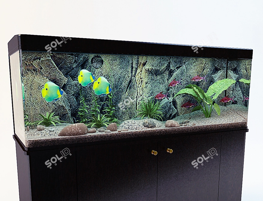 Underwater Oasis: Aquarium 3D model image 1