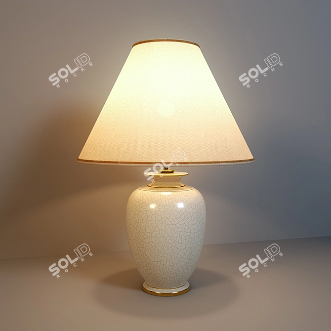 Elegant Cracle Table Lamp 3D model image 1