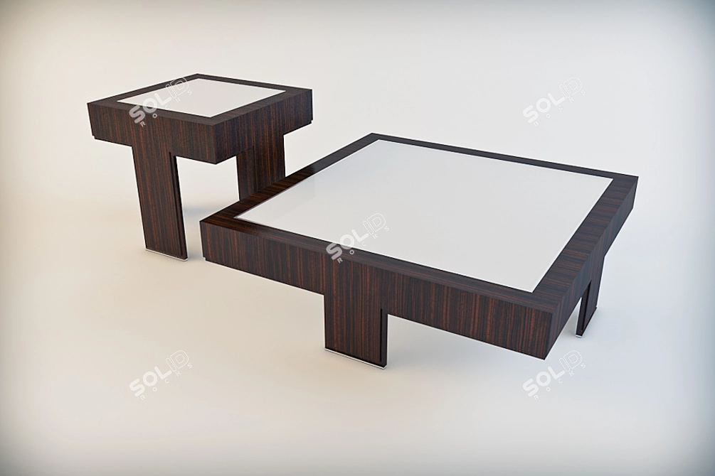 Elegant Dolce Vita Tables by Turri 3D model image 1