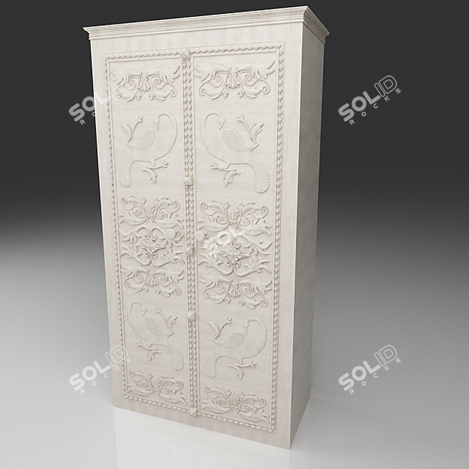 Modern Wardrobe with Ample Storage 3D model image 1