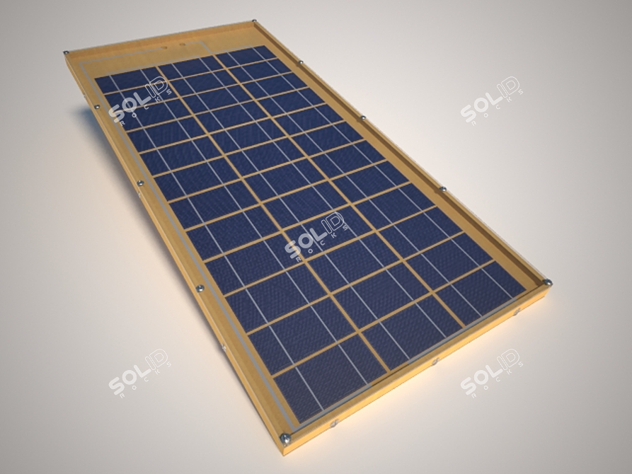 Sun Power Solar Battery 3D model image 1