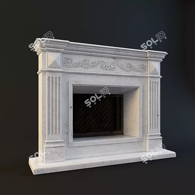 Modern Electric Fireplace - 1500W 3D model image 1