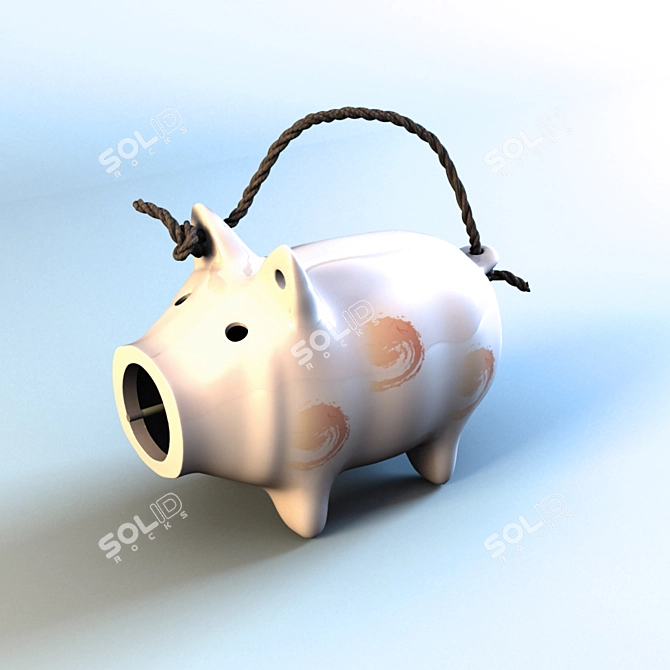 Piggy Aroma Lamp: Delightful Scent Dispenser 3D model image 1