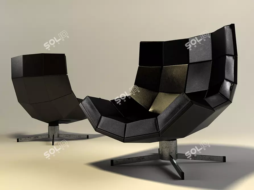 Elegant Villian Armchair 3D model image 1