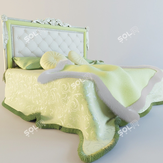 Elegant Dolce Rosa Bed 3D model image 1