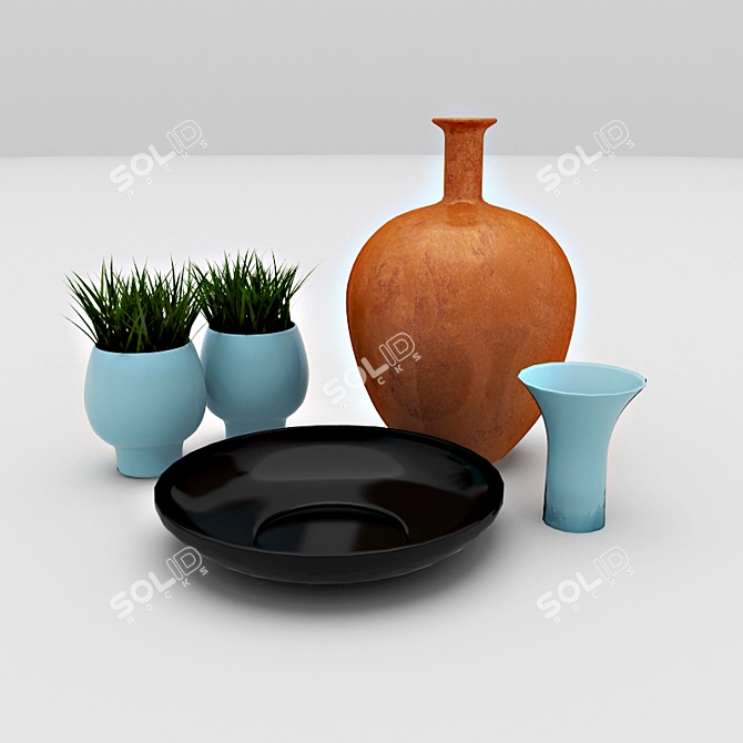 Versatile Vase Collection 3D model image 1