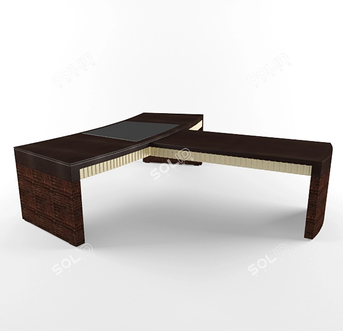 Elegant Italian Desk Set 3D model image 1