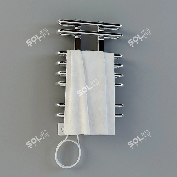 Sahara P8 Heated Towel Rail 3D model image 1