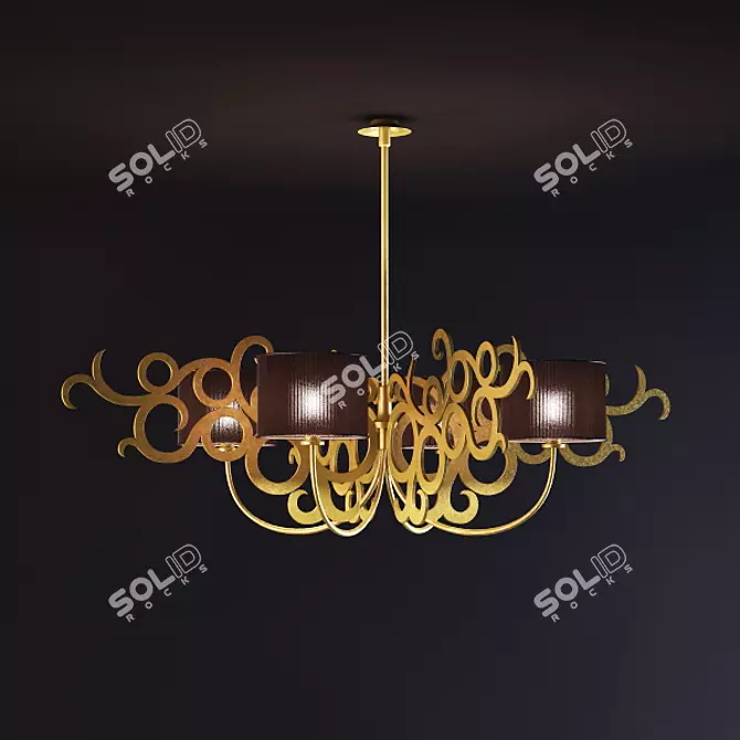 Upcycled Magazine Chandelier 3D model image 1