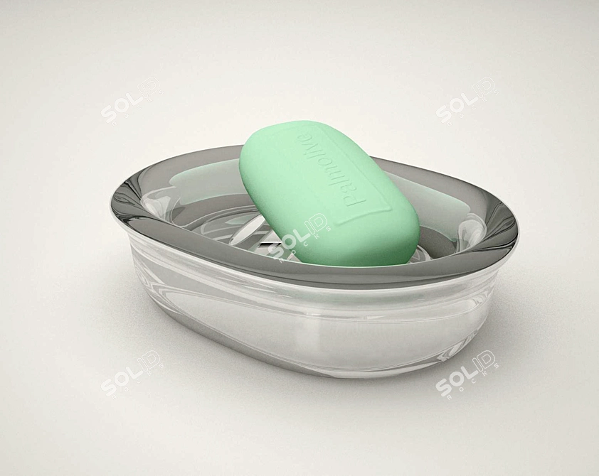 Sleek Soap Dish 3D model image 1