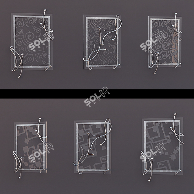 Elegant Glass Frame 3D model image 1