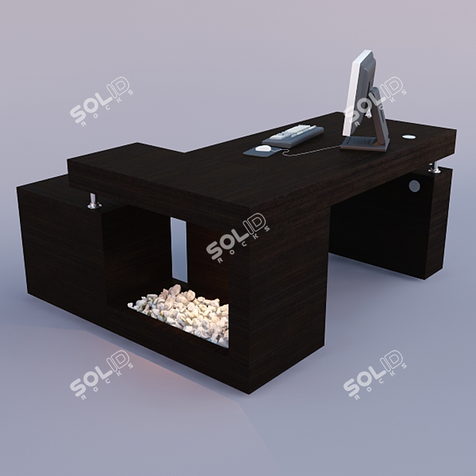 Custom Office Table 3D model image 1