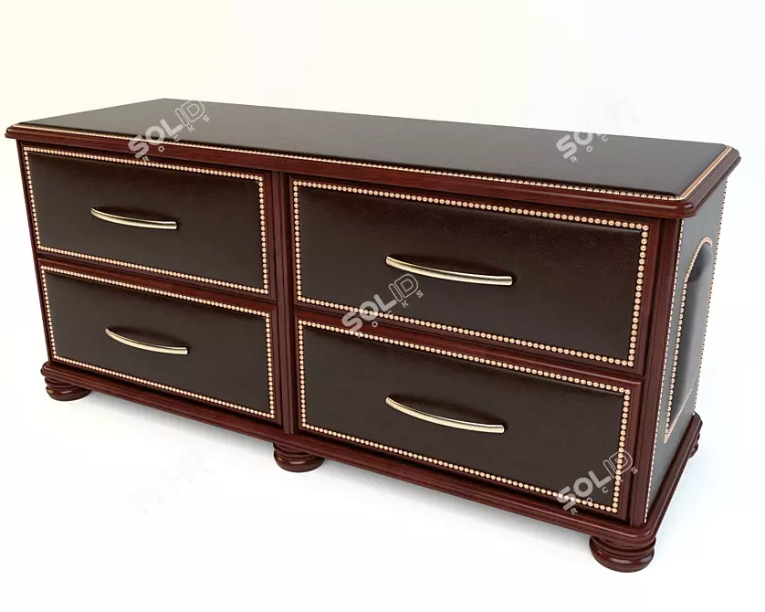 Stylish and Sturdy "Parma -3" Shoe Cabinet 3D model image 1