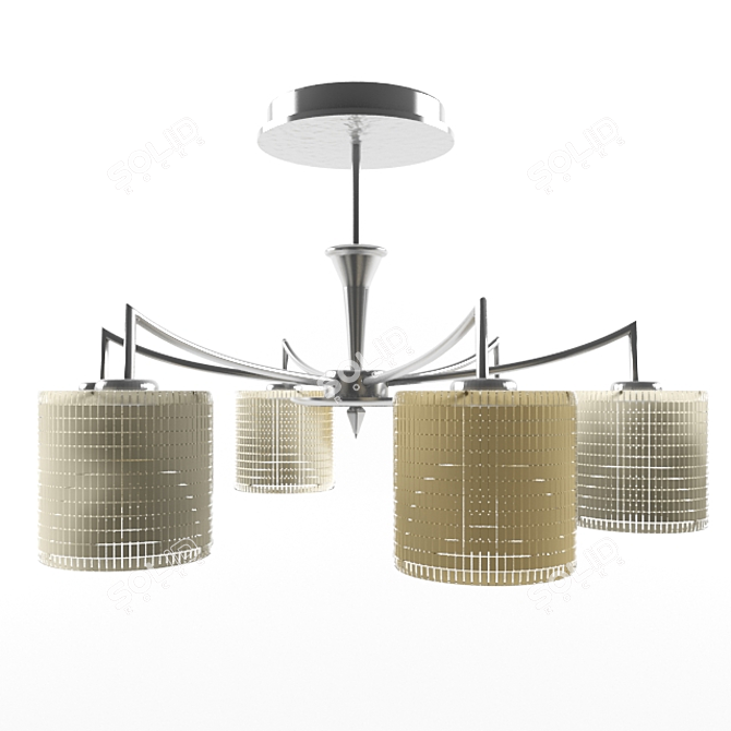 Elegant Crystal Chandelier 3D model image 1