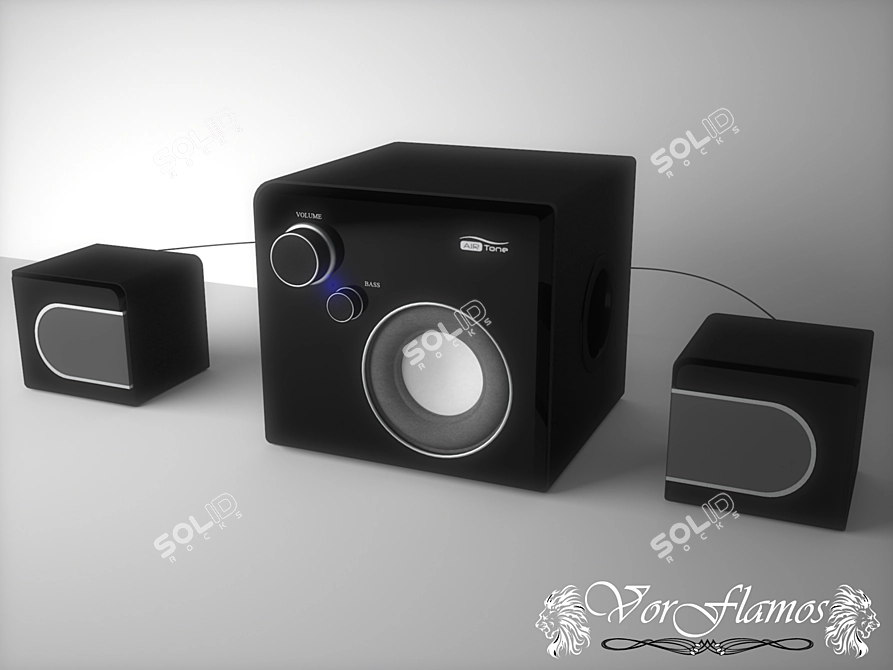 High-Quality Speakers: Immerse in Sound 3D model image 1