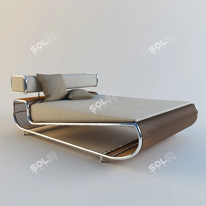 Elegant Italian Tambao Daybed: Perfect for Outdoor Comfort 3D model image 1