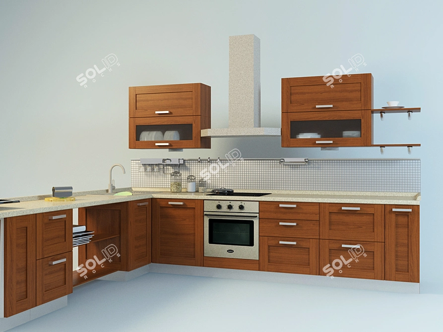 Elt Theo Kitchen Set - Modern Design 3D model image 1