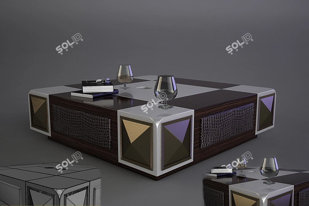 Ar Deco Coffee Table 3D model image 1