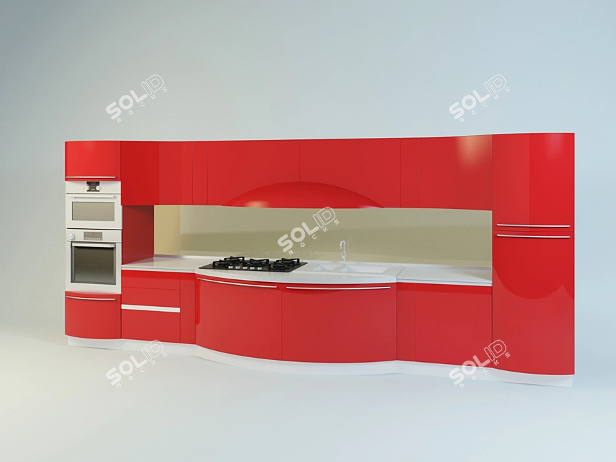 Title: Pininfarina Ola Luxury Kitchen 3D model image 1