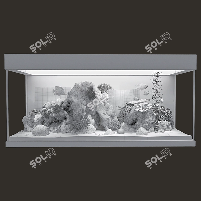 Ocean Bliss Glass Aquarium 3D model image 7