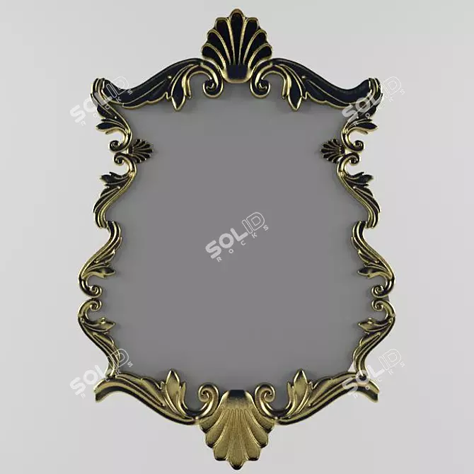 Elegant Mirror Frame 3D model image 1